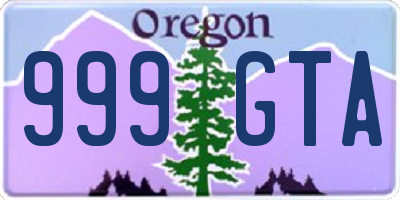 OR license plate 999GTA