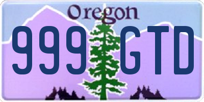 OR license plate 999GTD