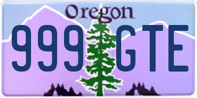 OR license plate 999GTE