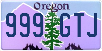 OR license plate 999GTJ
