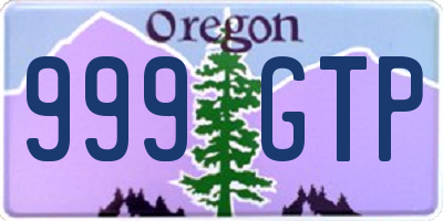 OR license plate 999GTP