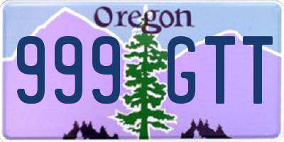 OR license plate 999GTT