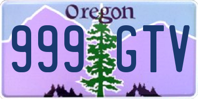 OR license plate 999GTV