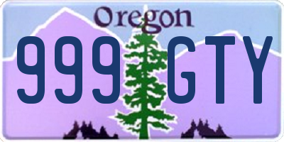 OR license plate 999GTY