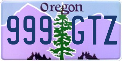 OR license plate 999GTZ