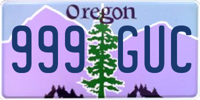 OR license plate 999GUC