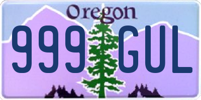 OR license plate 999GUL