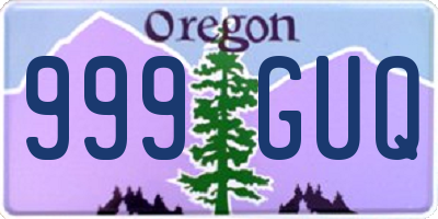 OR license plate 999GUQ