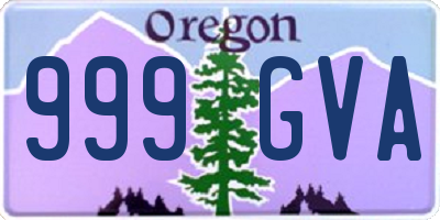 OR license plate 999GVA