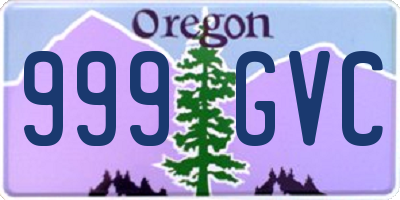 OR license plate 999GVC