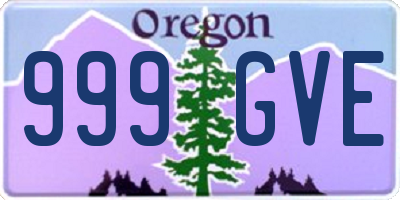 OR license plate 999GVE
