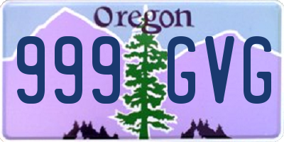 OR license plate 999GVG