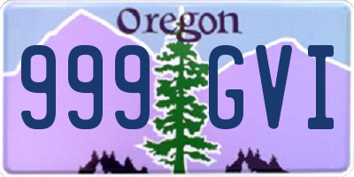 OR license plate 999GVI