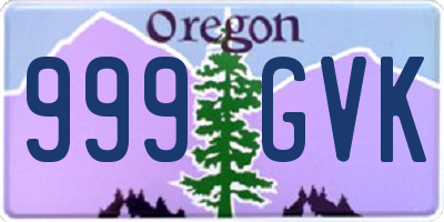 OR license plate 999GVK