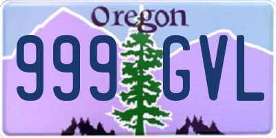 OR license plate 999GVL
