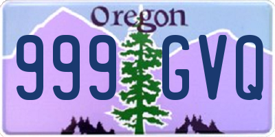 OR license plate 999GVQ