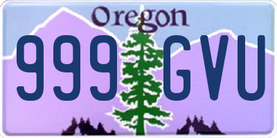 OR license plate 999GVU