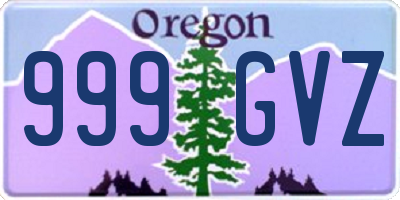 OR license plate 999GVZ