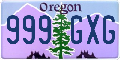 OR license plate 999GXG