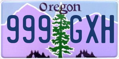 OR license plate 999GXH