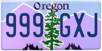 OR license plate 999GXJ