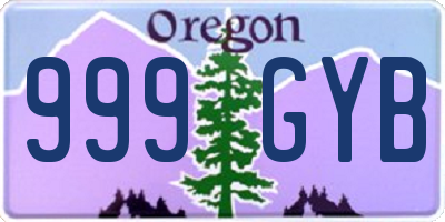 OR license plate 999GYB