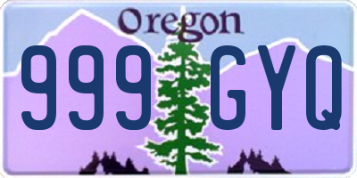 OR license plate 999GYQ