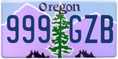 OR license plate 999GZB