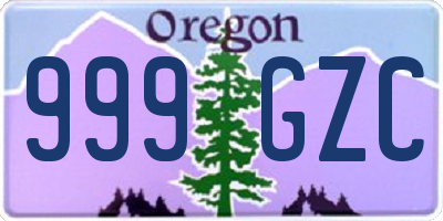 OR license plate 999GZC