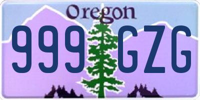 OR license plate 999GZG