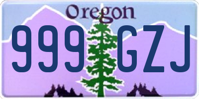 OR license plate 999GZJ