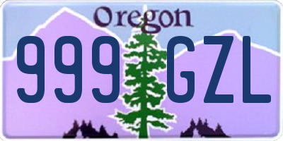 OR license plate 999GZL