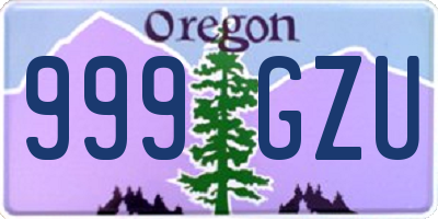 OR license plate 999GZU