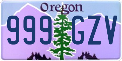 OR license plate 999GZV