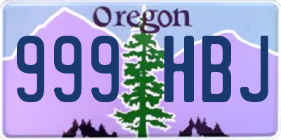OR license plate 999HBJ