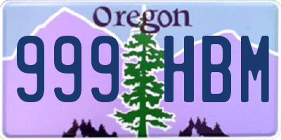 OR license plate 999HBM