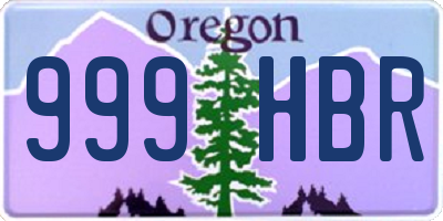 OR license plate 999HBR
