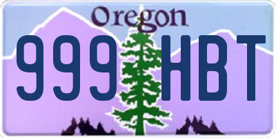 OR license plate 999HBT