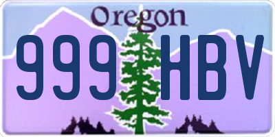 OR license plate 999HBV