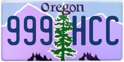 OR license plate 999HCC
