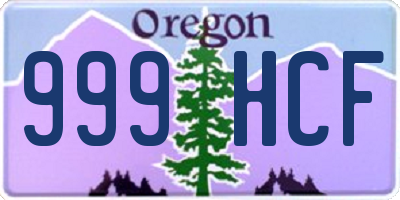 OR license plate 999HCF