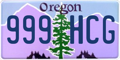 OR license plate 999HCG