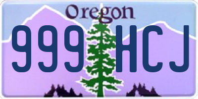 OR license plate 999HCJ