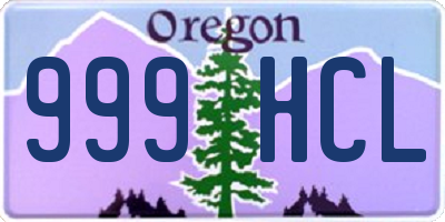 OR license plate 999HCL