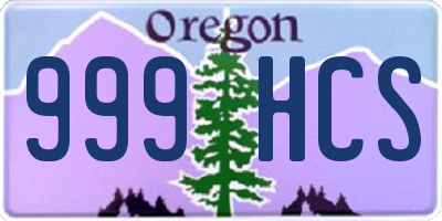 OR license plate 999HCS