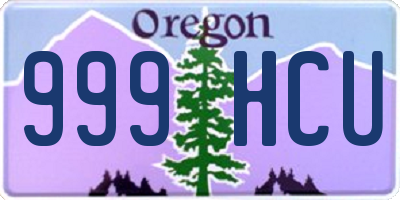 OR license plate 999HCU