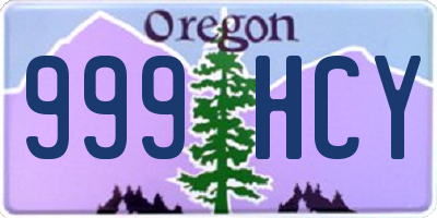 OR license plate 999HCY