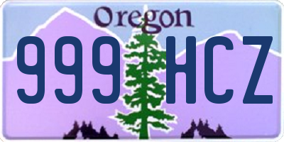 OR license plate 999HCZ