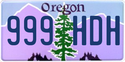 OR license plate 999HDH