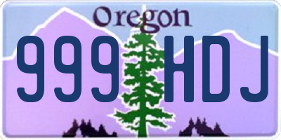 OR license plate 999HDJ
